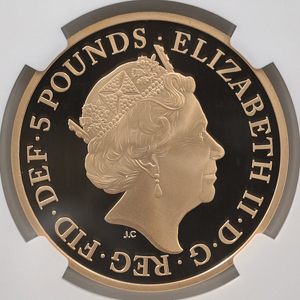 2017 �ѹ� ���ꥶ�٥�2�� ¨��65��ǯ��ǰ ���ե���������ӥ꡼ 5�ݥ�� ��� �ץ롼�� NGC PF 70 UC �ǹ���� ����̤������ �����ꥹ ���