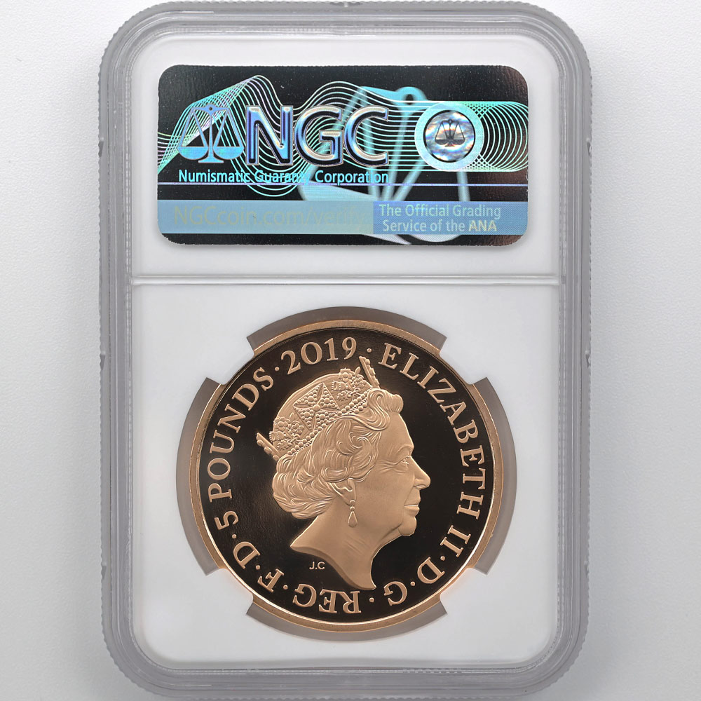 2019 �ѹ� ����ɥ��㥳���󥳥쥯����� ���饦�󥸥奨�� 5�ݥ�ɶ�� �ץ롼�� NGC PF 70 UC �ǹ���� ����̤������ �����ꥹ ���