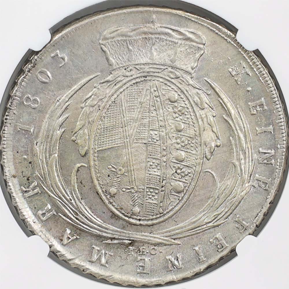 1803 �ɥ��� ��������������� �ե꡼�ɥ�ҡ�����������3�� 1�����顼 ��� NGC MS 65 �ǹ���� ̤���ѡ�����̤������