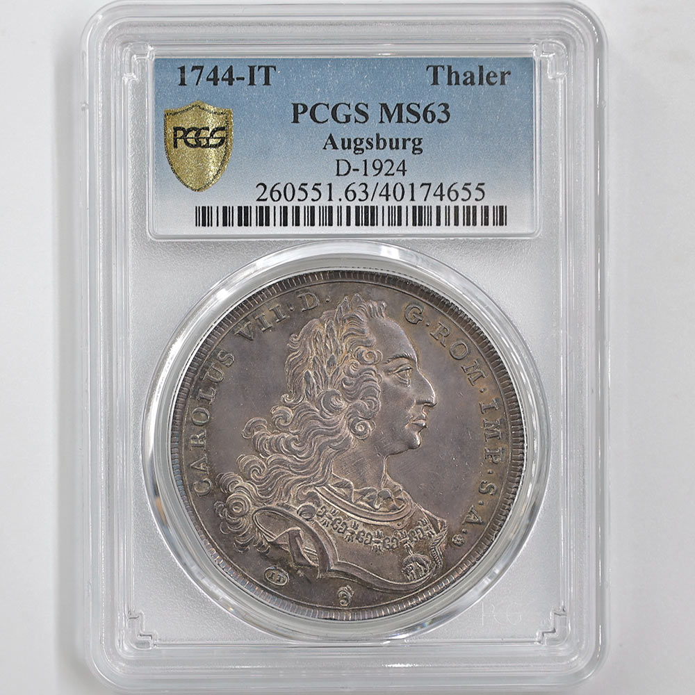 ��α�� 1744 �ɥ��� ���������֥륯 �ԻԷʴ� ������7�� 1�����顼 ��� PCGS MS 63 �ǹ���� ̤������