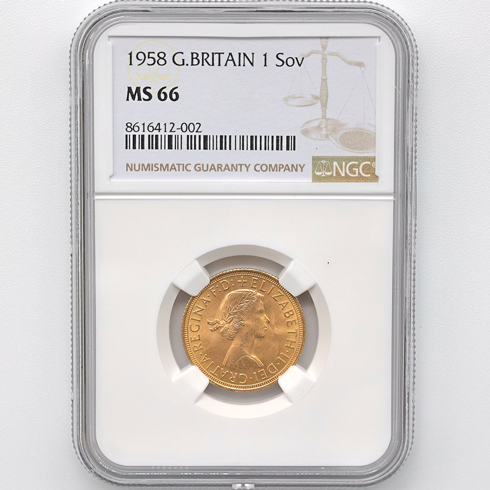 1958 �ѹ� ���ꥶ�٥�2�� ���֥�� 1�ݥ�ɡ�1���֥��˶�� NGC MS 66 ����̤������ �����硼��ε�༣ 