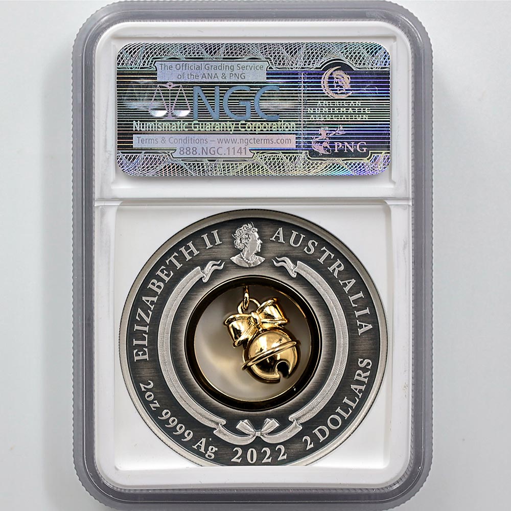 2022 �������ȥ�ꥢ ���󥰥�٥� 2�ɥ� ���顼��� 2���� ���å����㡼���� ����ƥ������ž夲 NGC MS 70 ANTIQUED ER ������ �ǹ���� ����̤������ ��Ȣ��