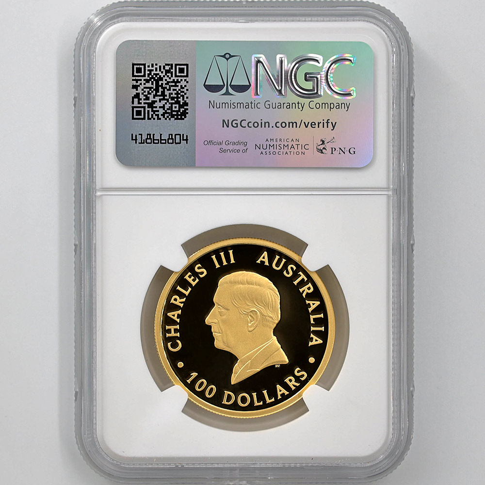 2024 ȥꥢ ѡ¤ʾΩ125ǯ 100ɥ  1 ץ롼 NGC PF 70 UC FR  ǹ ̤ Ȣ