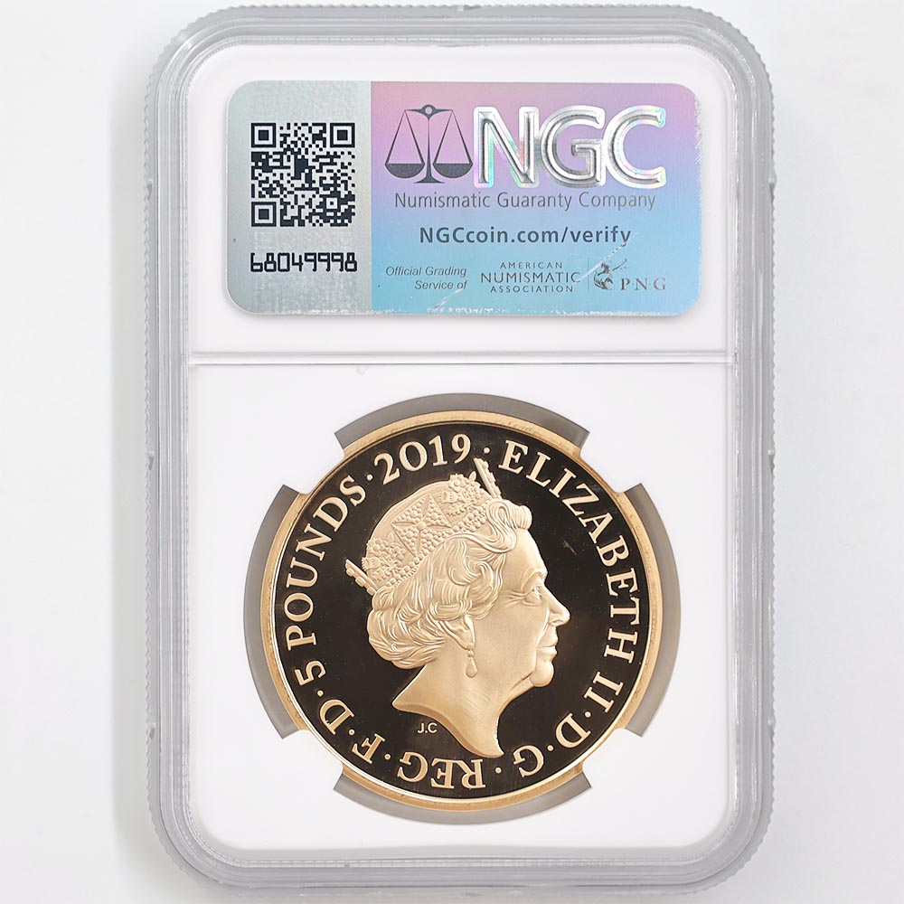 2019 �ѹ� �������ȥꥢ��������200��ǯ��ǰ 5�ݥ�� ��� �ץ롼�� NGC PF 70 UC FR ������  �ǹ���� ����̤������ �����ꥹ ���