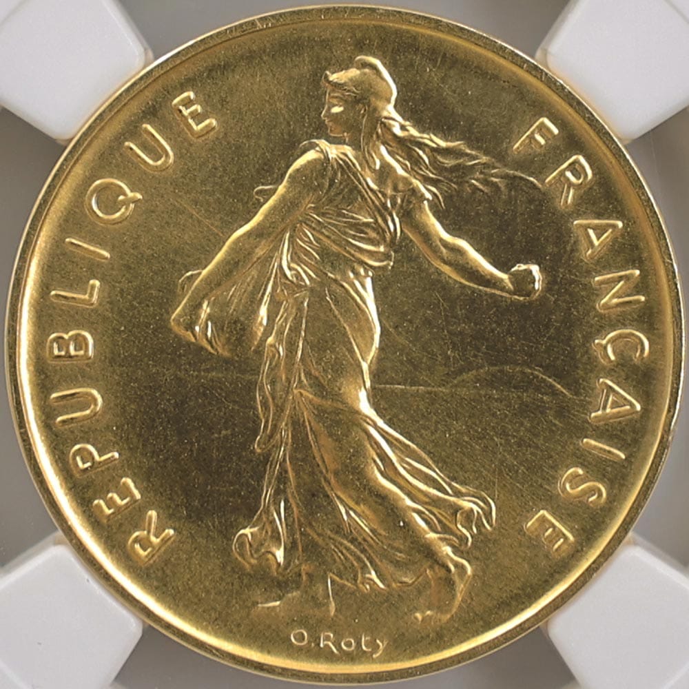 1974 �ե�� ��򼬤����� 5�ե�� �ԥ��ե��� ��� �ץ롼�� NGC PF 65 ̤���ѡ�����̤������