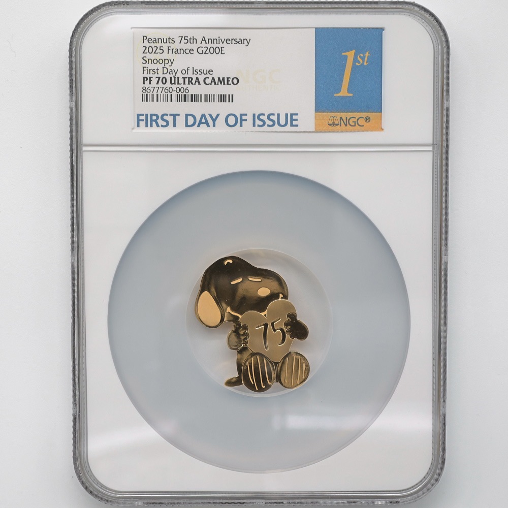 ���ָ������̲��� 2025 �ե�� �ԡ��ʥå� 75��ǯ��ǰ ���̡��ԡ� 200�桼�� ��� 1���� �ץ롼�� NGC PF 70 UC FDOI ������ �ʽ�������� �ǹ���� ����̤������ ��Ȣ��