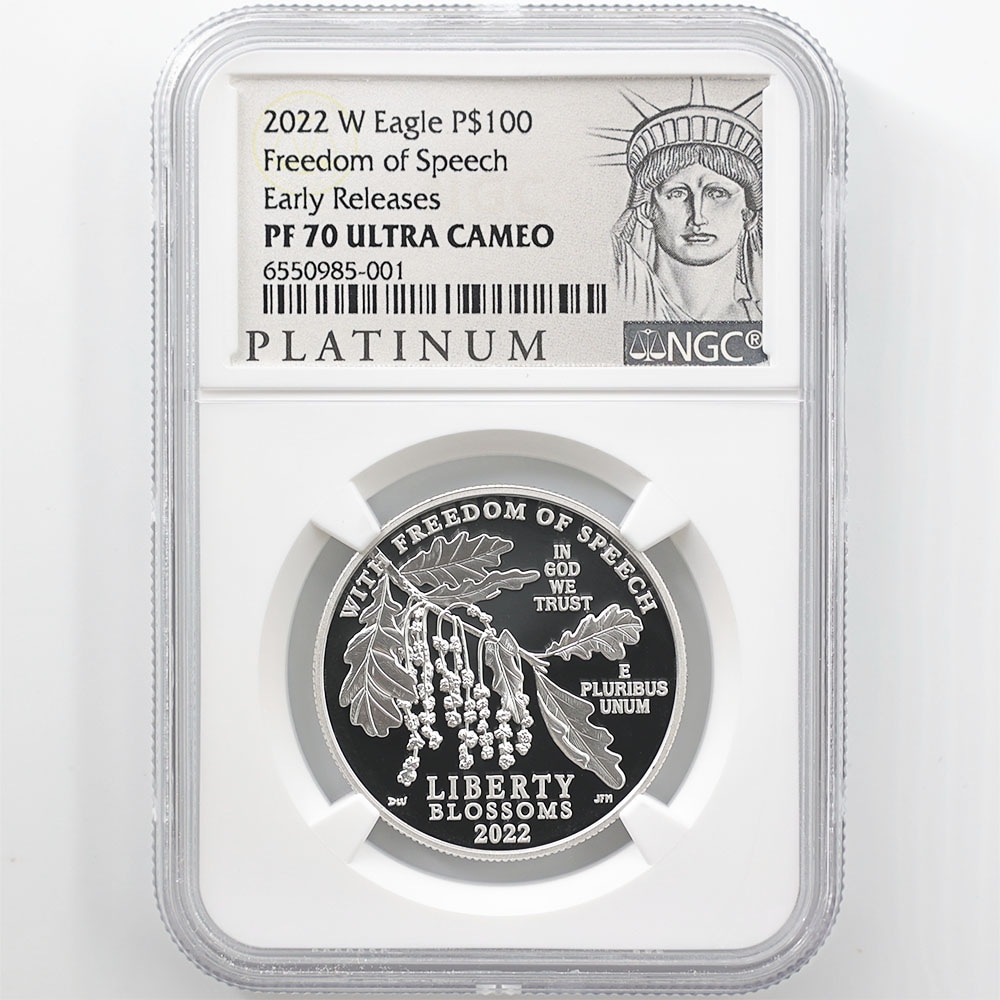 2022 ����ꥫ �ƹ��ˡ������1�� ɽ���μ�ͳ 100�ɥ� �ץ���ʲ� 1���� �ץ롼�� NGC PF 70 UC ER ������ �ǹ���� ����̤������ ��Ȣ�� ����