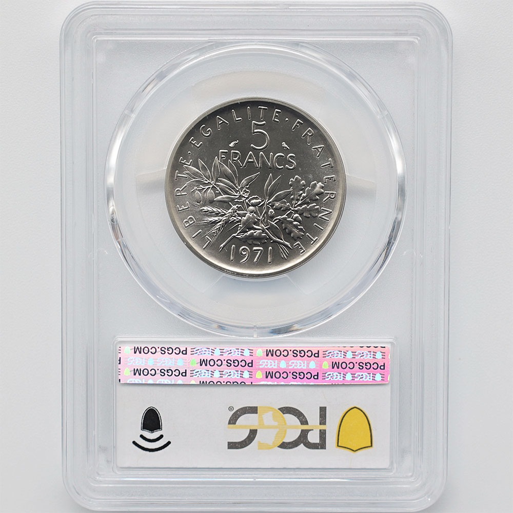 1971 �ե�� ��򼬤����� 5�ե�� �ԥ��ե��� ��Ƽ�� PCGS SP 69 ��ǹ���� ����̤������