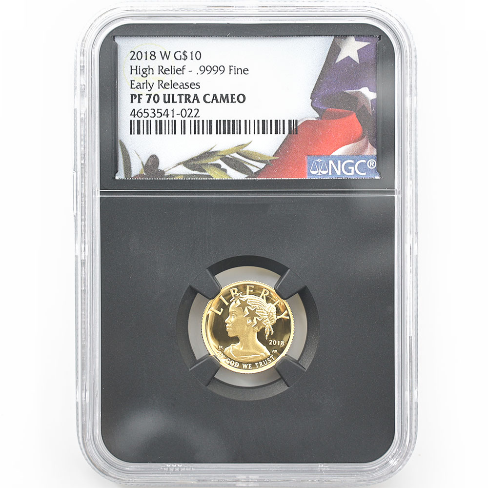 2018 ����ꥫ �ϥ���꡼�� ��ͳ�ν��� 10 �ɥ� ��� 1/10 ���� �ץ롼�� NGC PF 70 UC ER ������ �ǹ���� ��Ȣ�� ����̤������