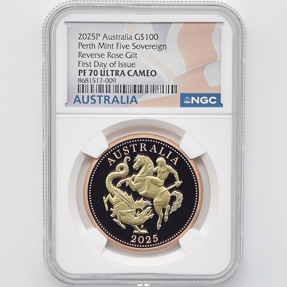 ������������ 2025 �������ȥ�ꥢ �����硼��ε�༣ 5���֥�� ��� 100��ɥ� ���å��ž夲 NGC PF 70 UC FDOI ������ �ʽ�������˺ǹ���� ����̤������ ��Ȣ��