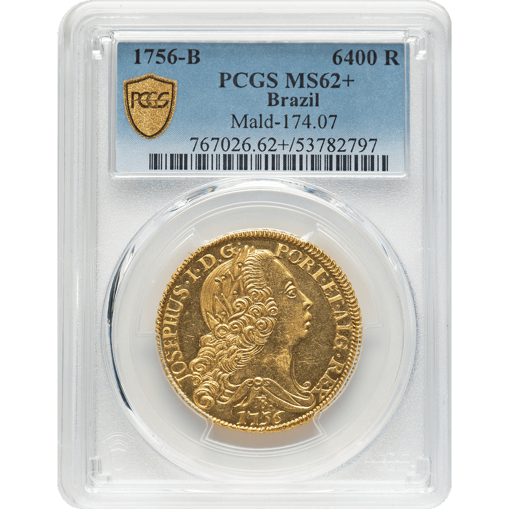 �������� 1756-B �֥饸�� ���祼1�� 6400�쥤�� ��� PCGS MS 62+ ��̤������ �ڥݥ���ȡ������ݥ������оݳ���