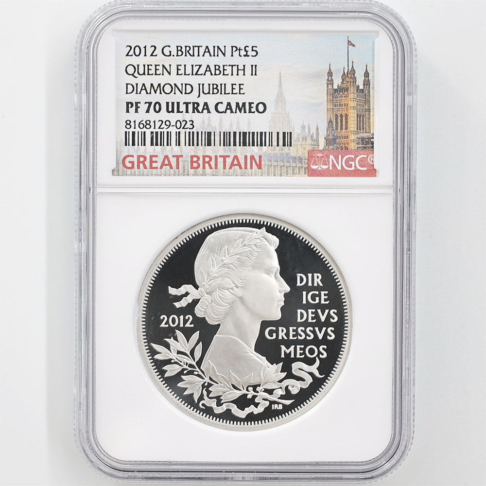 2012 ヤングエリザベス ダイヤモンドジュビリー £5銀貨 NGC PF70③ 2012 イギリス ヤングエリザベス ダイヤモンドジュビリー 5