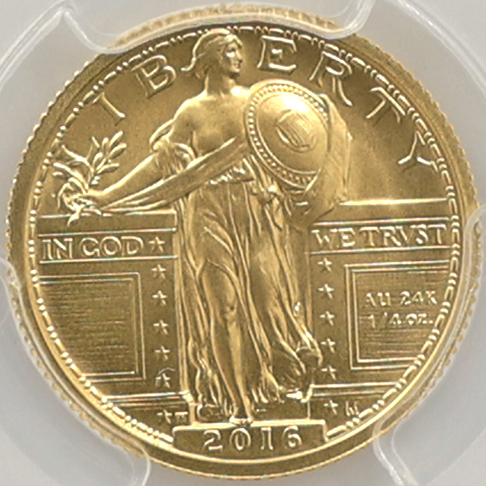 �������� 2016 ����ꥫ ���������󥰥�Хƥ�100��ǯ 25����� ��� 1/4���� PCGS SP 70 FDOI ������ �ʽ��������  �ǹ���� ����̤������ �ڥݥ���ȡ������ݥ������оݳ���