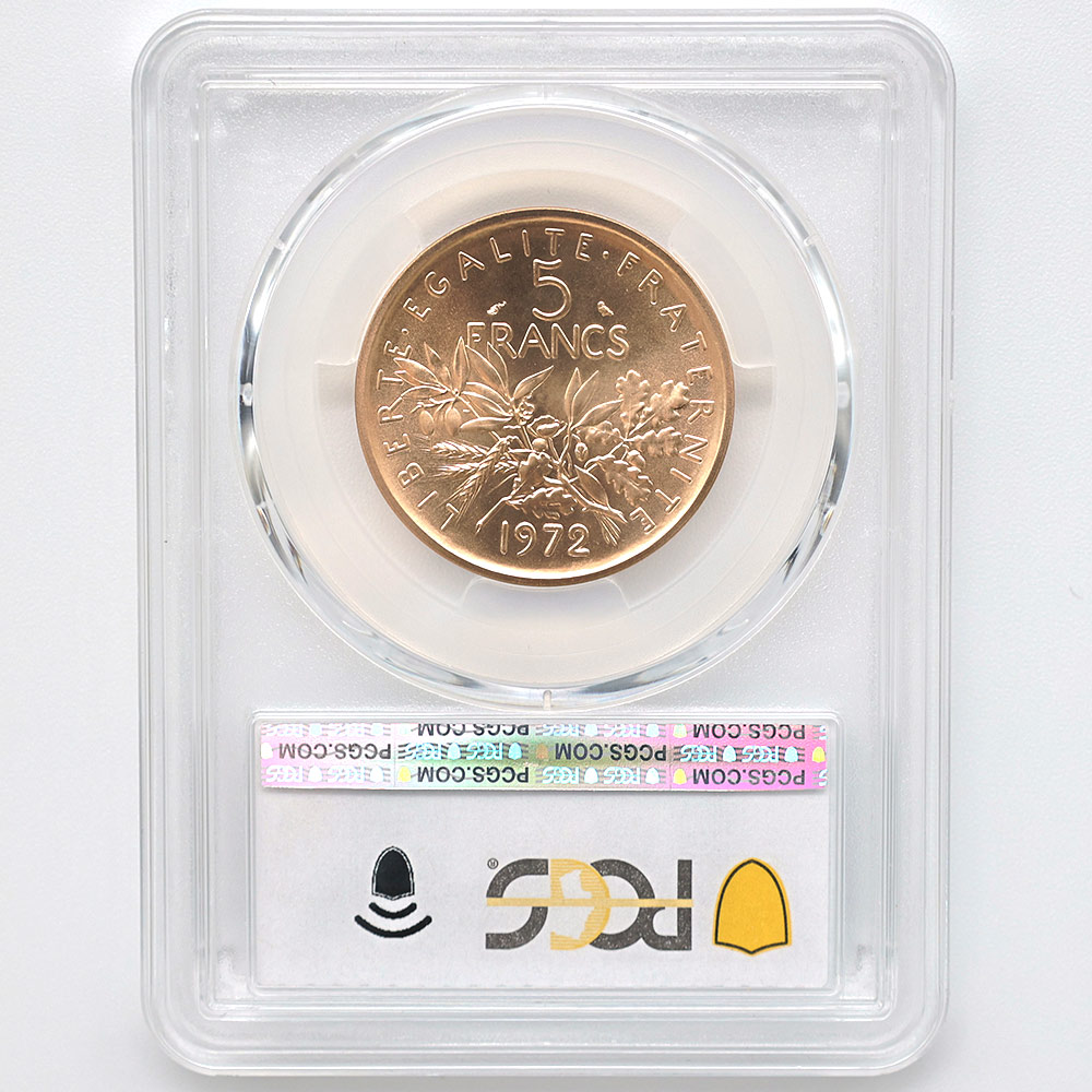 ͽ��� 1972 �ե�� ��򼬤����� 5�ե�� �ԥ��ե��� ��� PCGS SP 69 �ǹ���� ����̤������