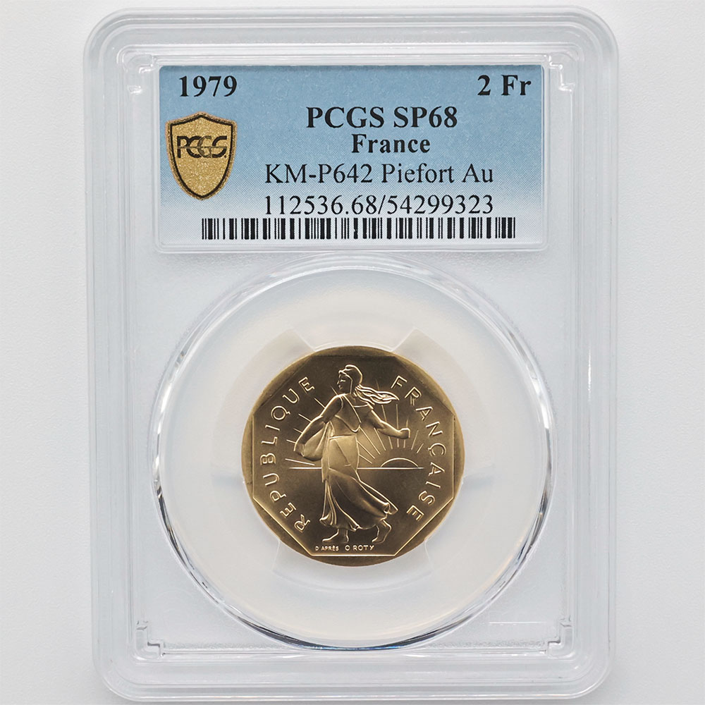 1979 �ե�� ��򼬤����� 2�ե�� �ԥ��ե��� ��� PCGS SP 68 ����̤������