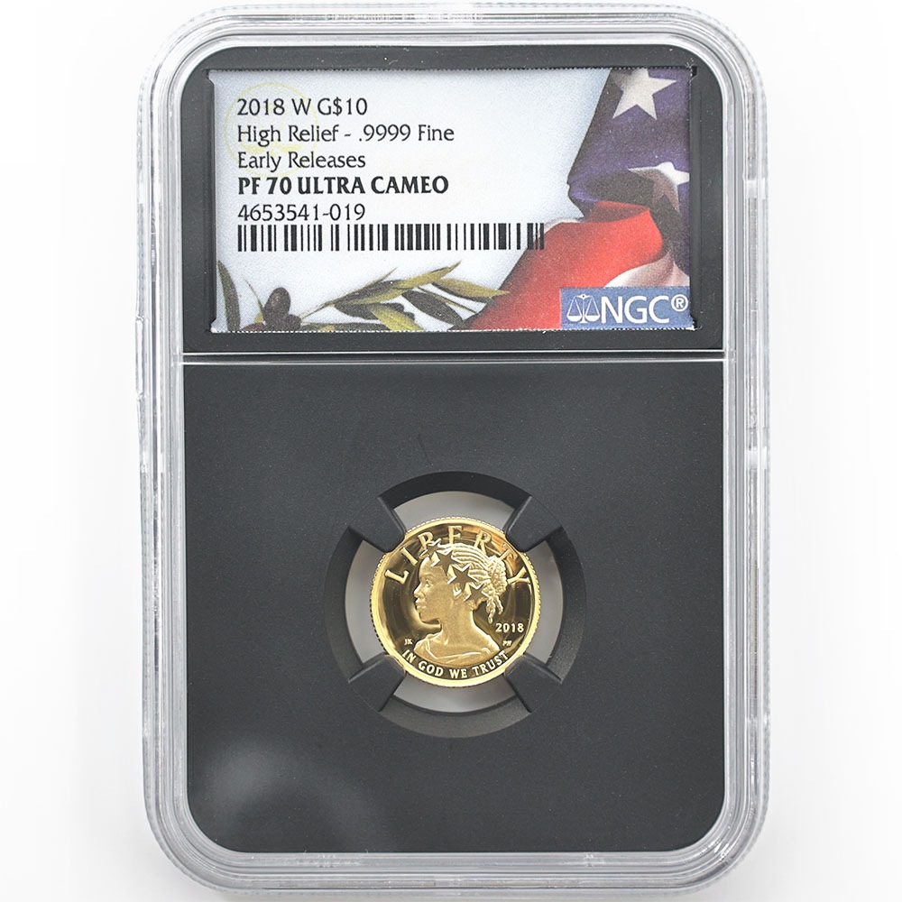 2018 ����ꥫ �ϥ���꡼�� ��ͳ�ν��� 10 �ɥ� ��� 1/10 ���� �ץ롼�� NGC PF 70 UC ER ������ �ǹ���� ����̤������