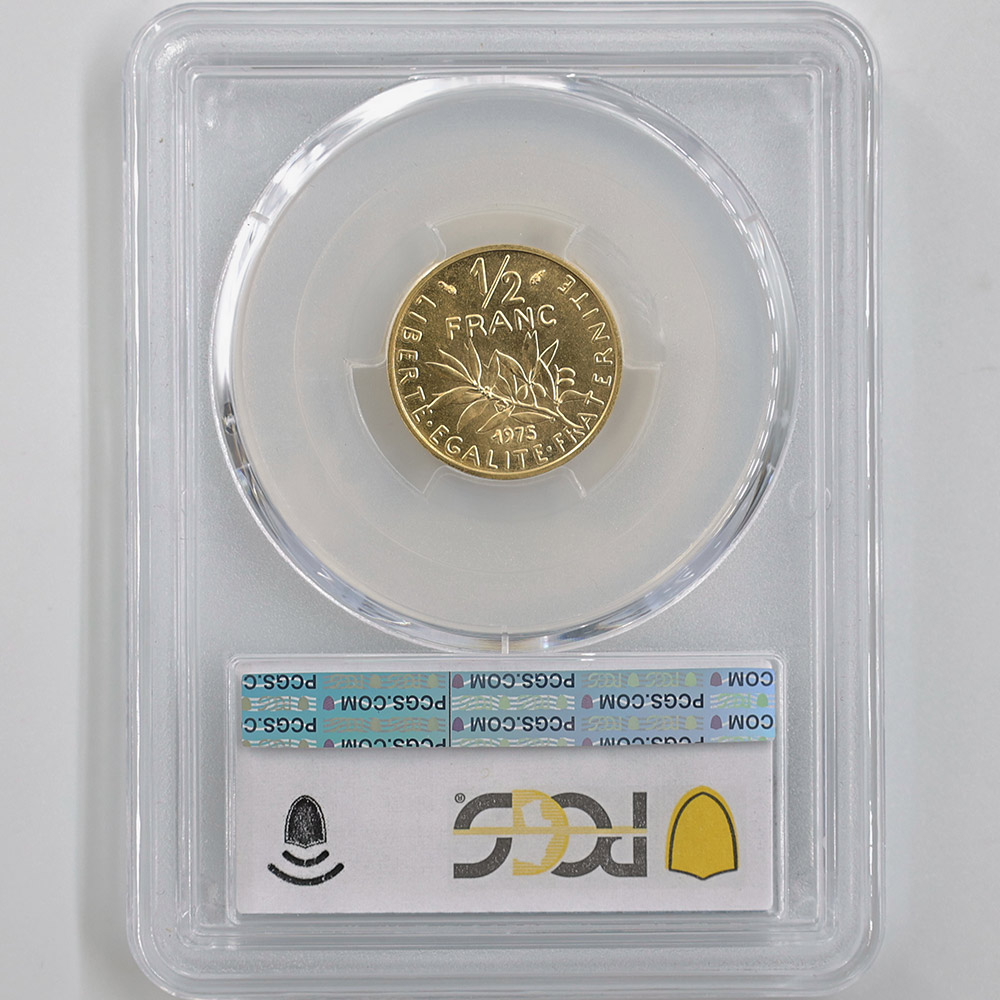 1975 �ե�� ��򼬤����� 1/2�ե�� �ԥ��ե��� ��� PCGS SP 68 �ǹ���� ����̤������