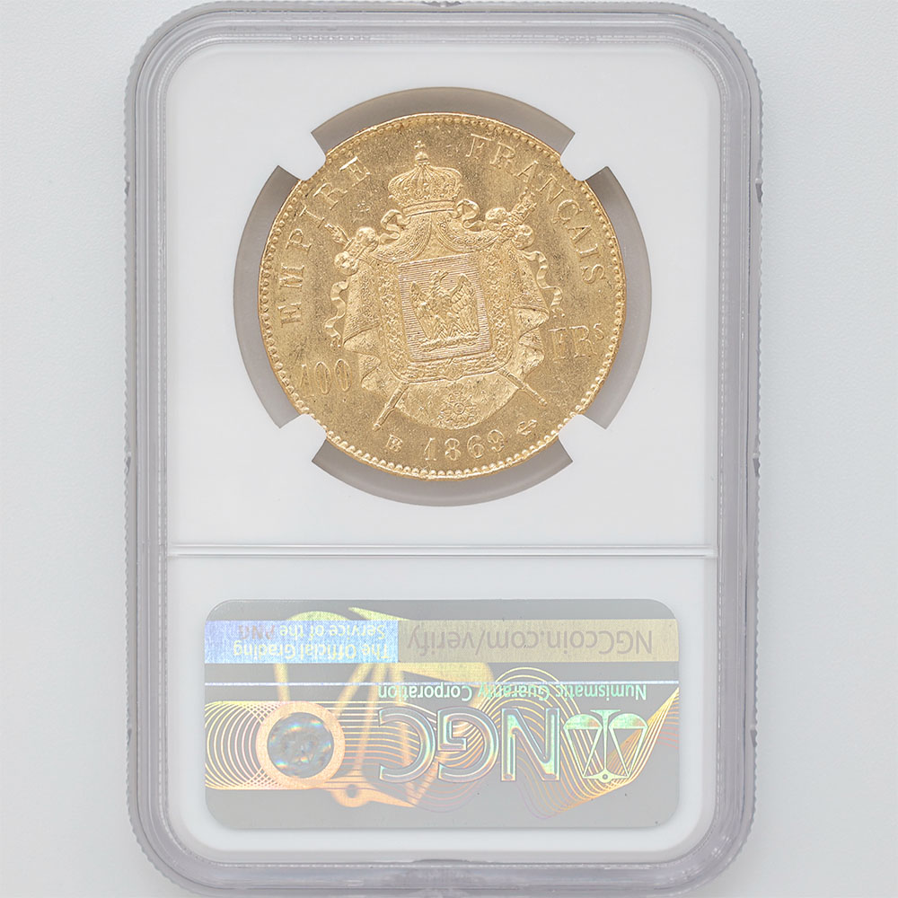 1869A �ե�� �ʥݥ쥪��3�� 100�ե�� ���  NGC MS 60 ̤������