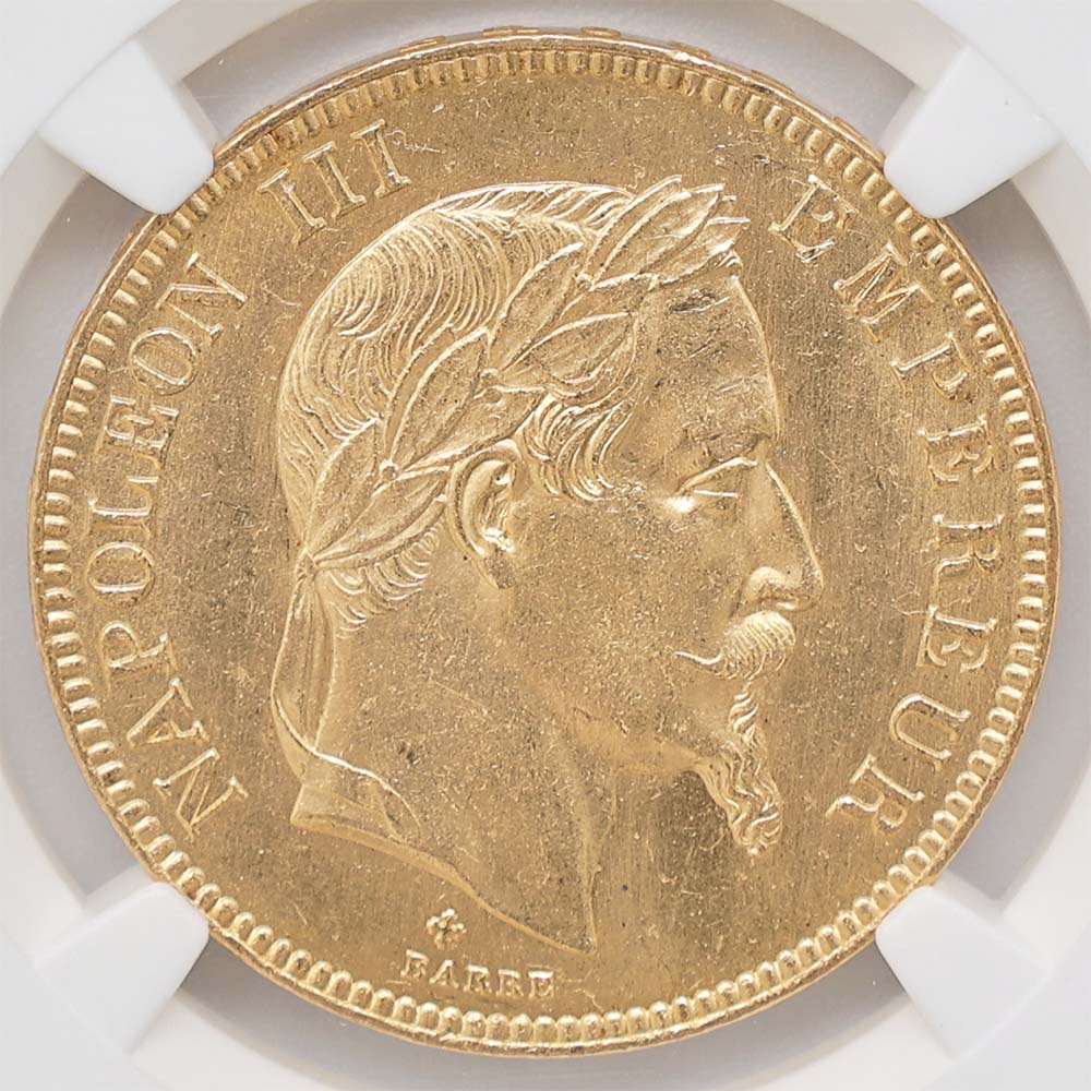 1869A �ե�� �ʥݥ쥪��3�� 100�ե�� ���  NGC MS 60 ̤������