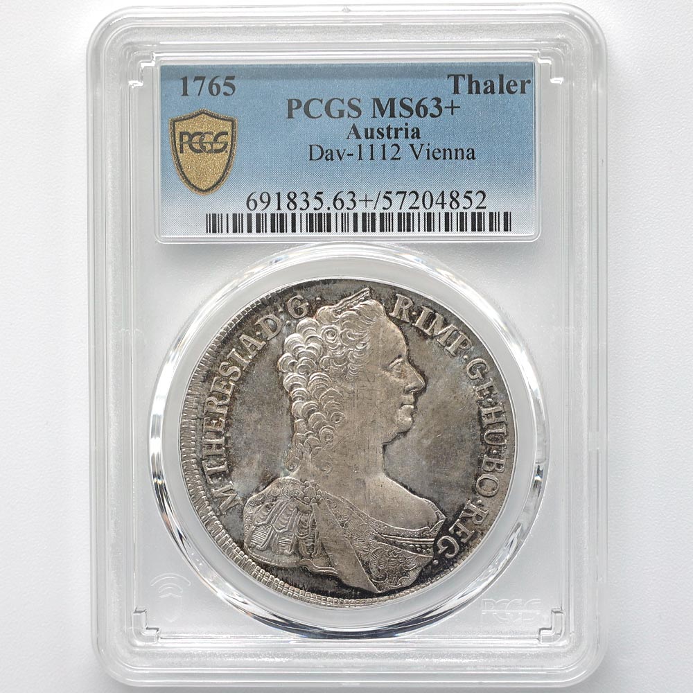 �������� 1765 �������ȥꥢ �ޥꥢ���ƥ쥸�� 1�����顼 ��� PCGS MS 63+ ��ǹ���� ̤�����ʡڥݥ���ȡ������ݥ������оݳ���