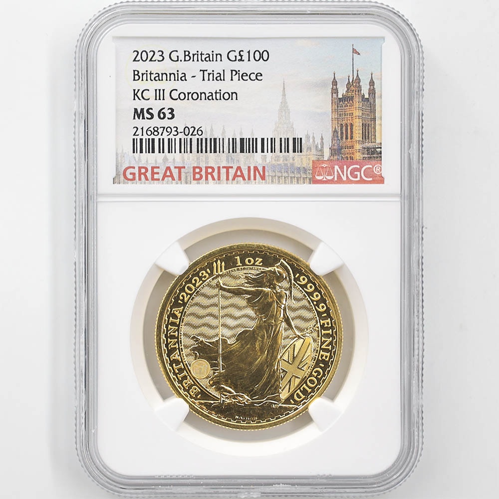 ����� 2023 �ѹ� �֥꥿�˥� 100�ݥ�� ��� 1���� NGC MS 63 �ǹ���� ̤������ ��Ȣ�� �����ꥹ ��� ������1��Τ�