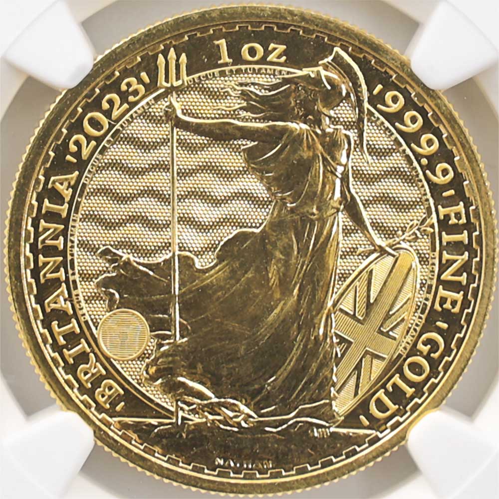 ����� 2023 �ѹ� �֥꥿�˥� 100�ݥ�� ��� 1���� NGC MS 63 �ǹ���� ̤������ ��Ȣ�� �����ꥹ ��� ������1��Τ�