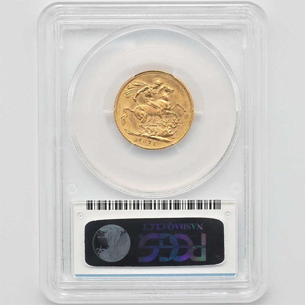 �������� 1871 �ѹ�ʥ����ꥹ�� �������ȥꥢ���� 1�ݥ�ɡ�1���֥��� ��� PCGS MS 64 ̤���ѡ�����̤������ ��󥰥إå� �����硼��ε�༣  �ڥݥ���ȡ������ݥ������оݳ���
