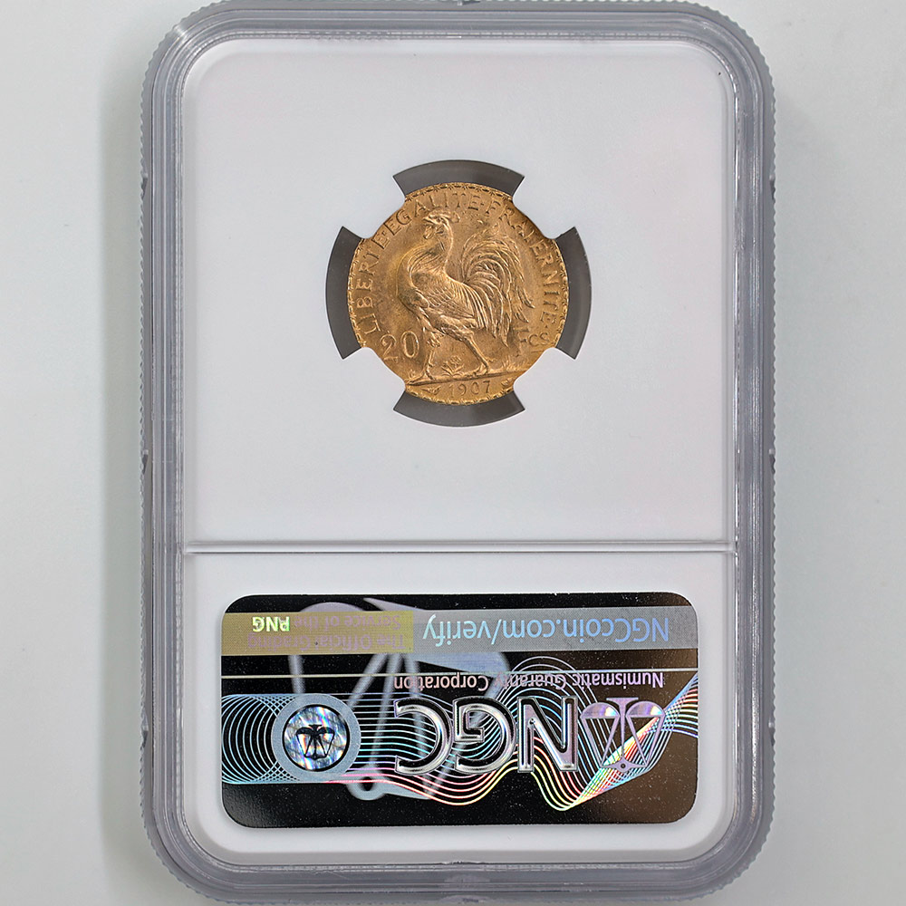 �������� 1907 �ե�� �ޥꥢ��� 20�ե�� ��� NGC MS 66+ ����̤�����ʡڥݥ���ȡ������ݥ������оݳ���