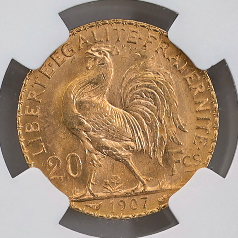 �������� 1907 �ե�� �ޥꥢ��� 20�ե�� ��� NGC MS 66+ ����̤�����ʡڥݥ���ȡ������ݥ������оݳ���