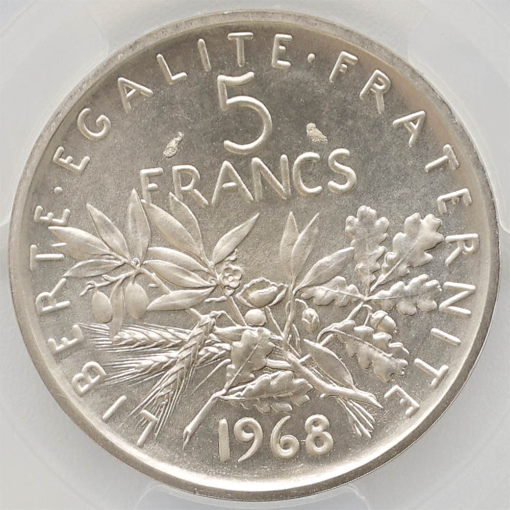 1968 �ե�� ��򼬤����� 5�ե�� �ԥ��ե��� ��� PCGS SP 69 �ǹ���� ����̤������