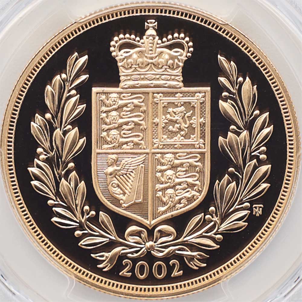 ��α�� 2002 �ѹ� ���ꥶ�٥�2�� ¨��50��ǯ��ǰ ���֥��  5�ݥ�� ��� �ץ롼�� PCGS PR 70 DCAM �ǹ���� ����̤������ ������ǥ󡦥���ӥ꡼ �����ꥹ ���