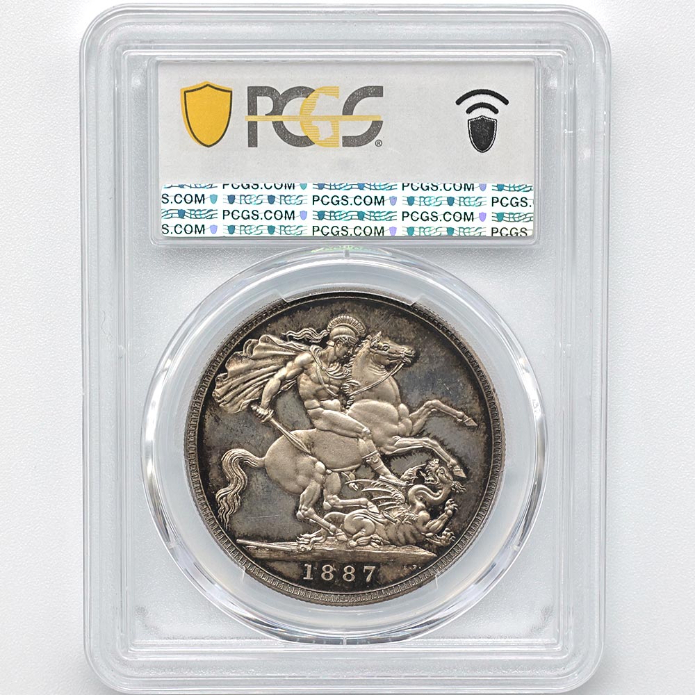 1887 �ѹ�ʥ����ꥹ�� �������ȥꥢ���� ����ӥ꡼�إå� 1���饦�� ��� �ץ롼�� PCGS PR 64 ̤���ѡ�����̤������