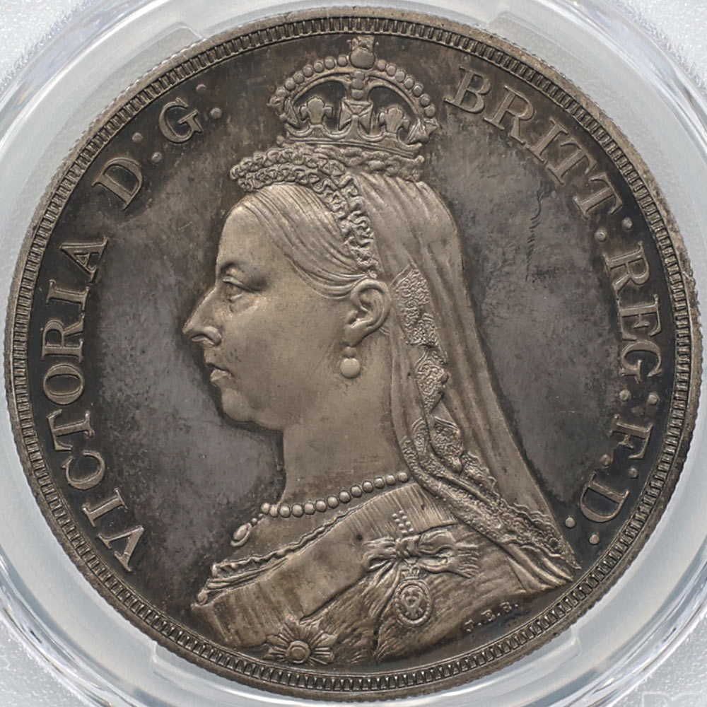 1887 �ѹ�ʥ����ꥹ�� �������ȥꥢ���� ����ӥ꡼�إå� 1���饦�� ��� �ץ롼�� PCGS PR 64 ̤���ѡ�����̤������