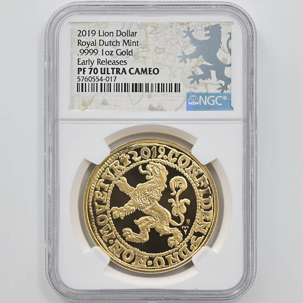 2019 オランダ ライオンダラー リストライク 金貨 1オンス