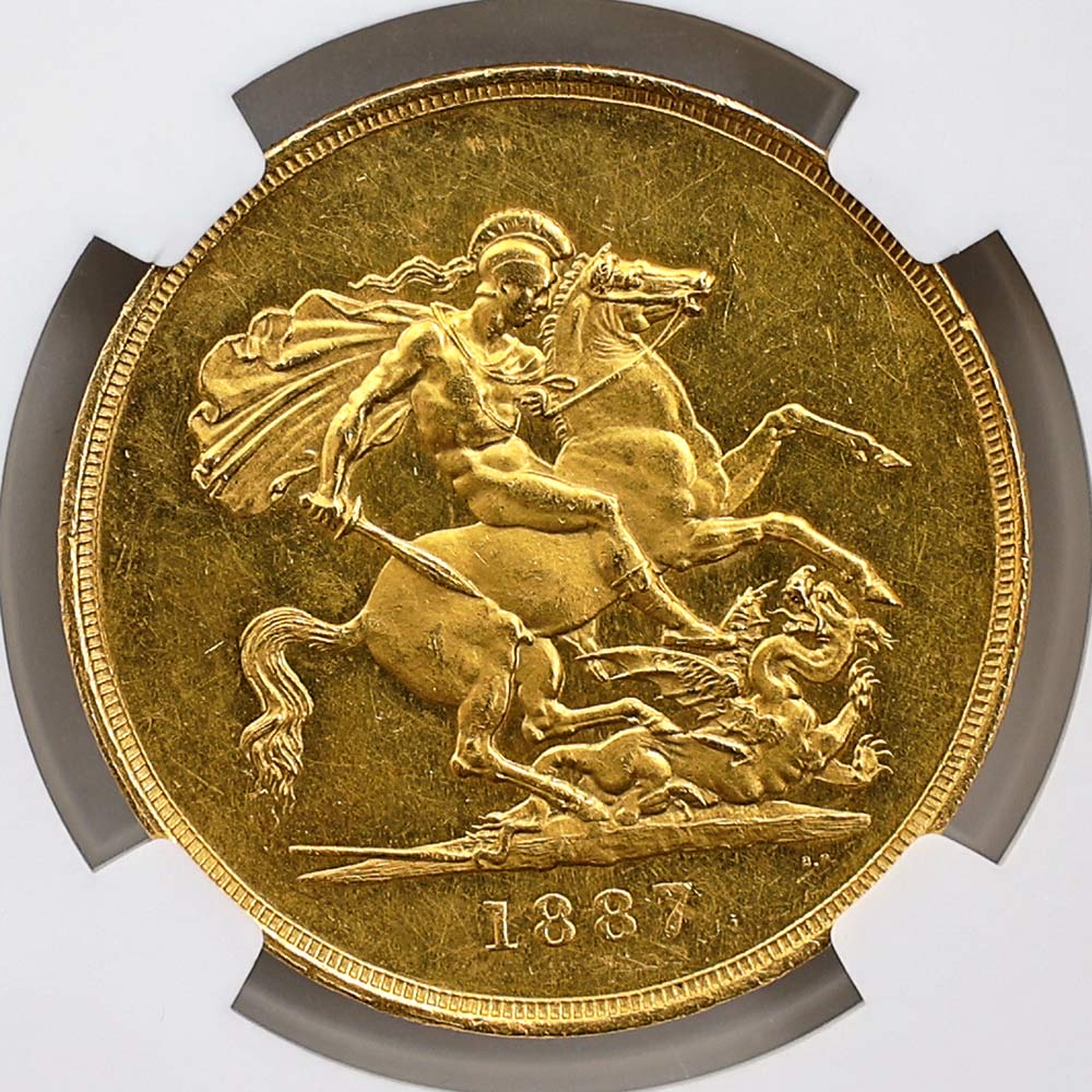 �������� 1887 �ѹ� �������ȥꥢ���� ����ӥ꡼�إå� 5�ݥ�� ��� ̤���� NGC MS 61 ��̤������ �ڥݥ���ȡ������ݥ������оݳ���