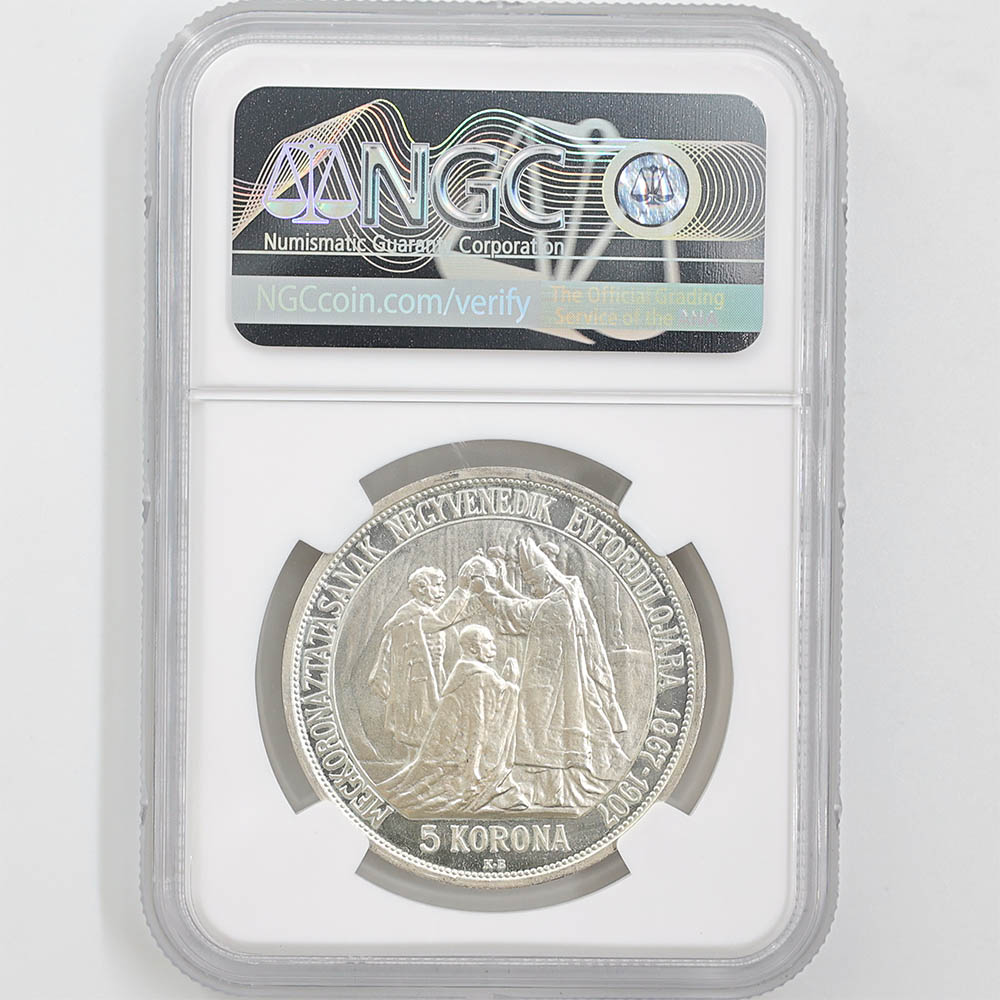 �������� 1907 �ϥ󥬥꡼ �ե��ġ��衼����1�� �״�40��ǯ��ǰ 5������ ���  NGC MS 66 �ǹ���� ����̤������ �ڥݥ���ȡ������ݥ������оݳ���