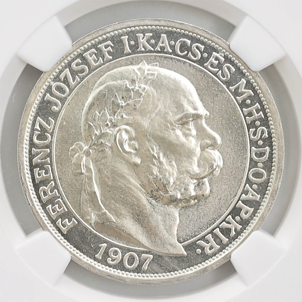 �������� 1907 �ϥ󥬥꡼ �ե��ġ��衼����1�� �״�40��ǯ��ǰ 5������ ���  NGC MS 66 �ǹ���� ����̤������ �ڥݥ���ȡ������ݥ������оݳ���