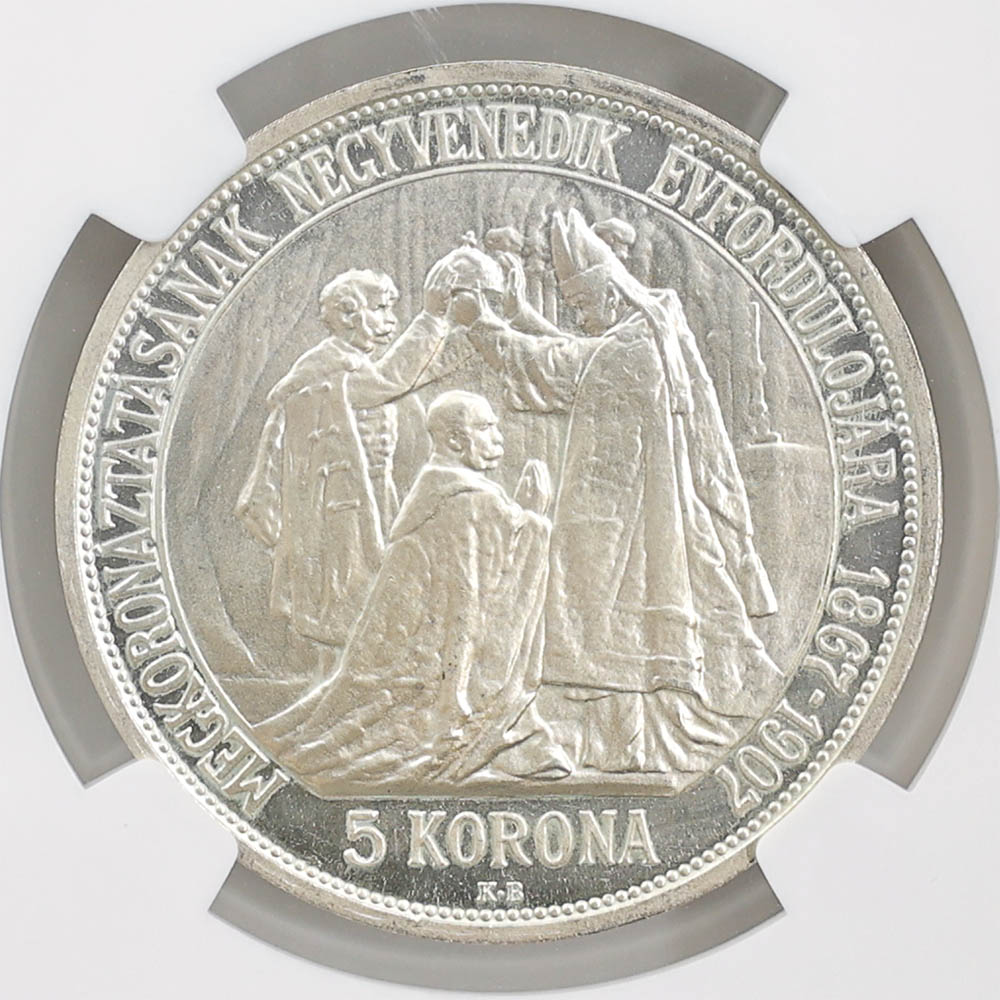 �������� 1907 �ϥ󥬥꡼ �ե��ġ��衼����1�� �״�40��ǯ��ǰ 5������ ���  NGC MS 66 �ǹ���� ����̤������ �ڥݥ���ȡ������ݥ������оݳ���