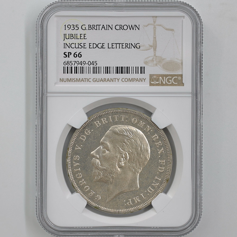 �������� 1935 �ѹ�  ���硼��5�� 1���饦�� ��� �ץ롼�� NGC SP 66 �ǹ���� ����̤������ INCUSE EDGE LETTERING �ڥݥ���ȡ������ݥ������оݳ���