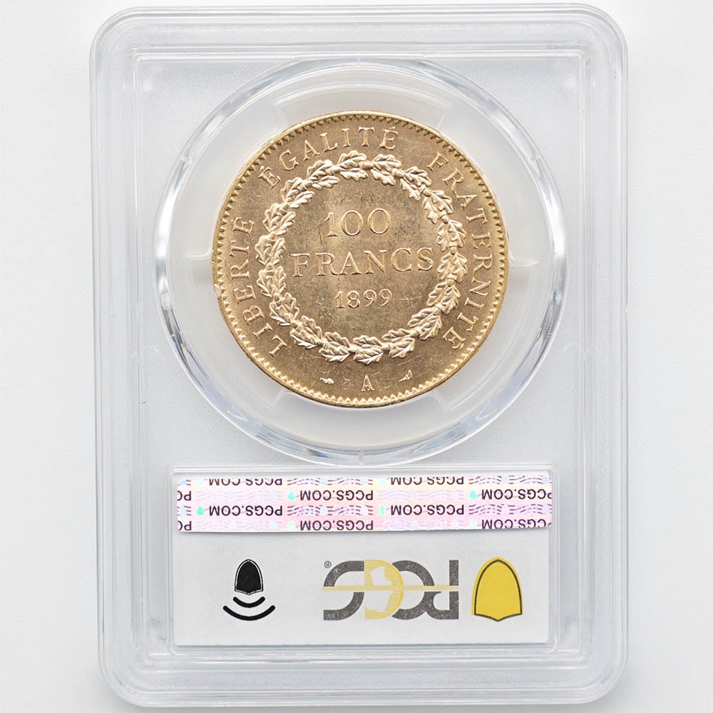 1899A �ե�� ���󥸥��� 100�ե�� ��� PCGS MS 64 ��ǹ���� ̤���ѡ�����̤������