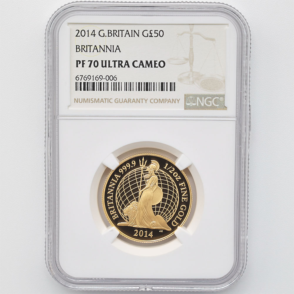 ��Ƥ�� �������� 2014 �ѹ� �֥꥿�˥� 50�ݥ�� ��� 1/2���� �ץ롼�� NGC PF 70 UC �ǹ���� ����̤�����ʡڥݥ���ȡ������ݥ������оݳ���