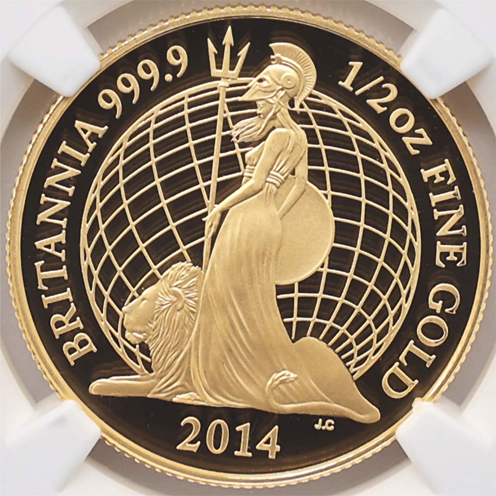 ��Ƥ�� �������� 2014 �ѹ� �֥꥿�˥� 50�ݥ�� ��� 1/2���� �ץ롼�� NGC PF 70 UC �ǹ���� ����̤�����ʡڥݥ���ȡ������ݥ������оݳ���