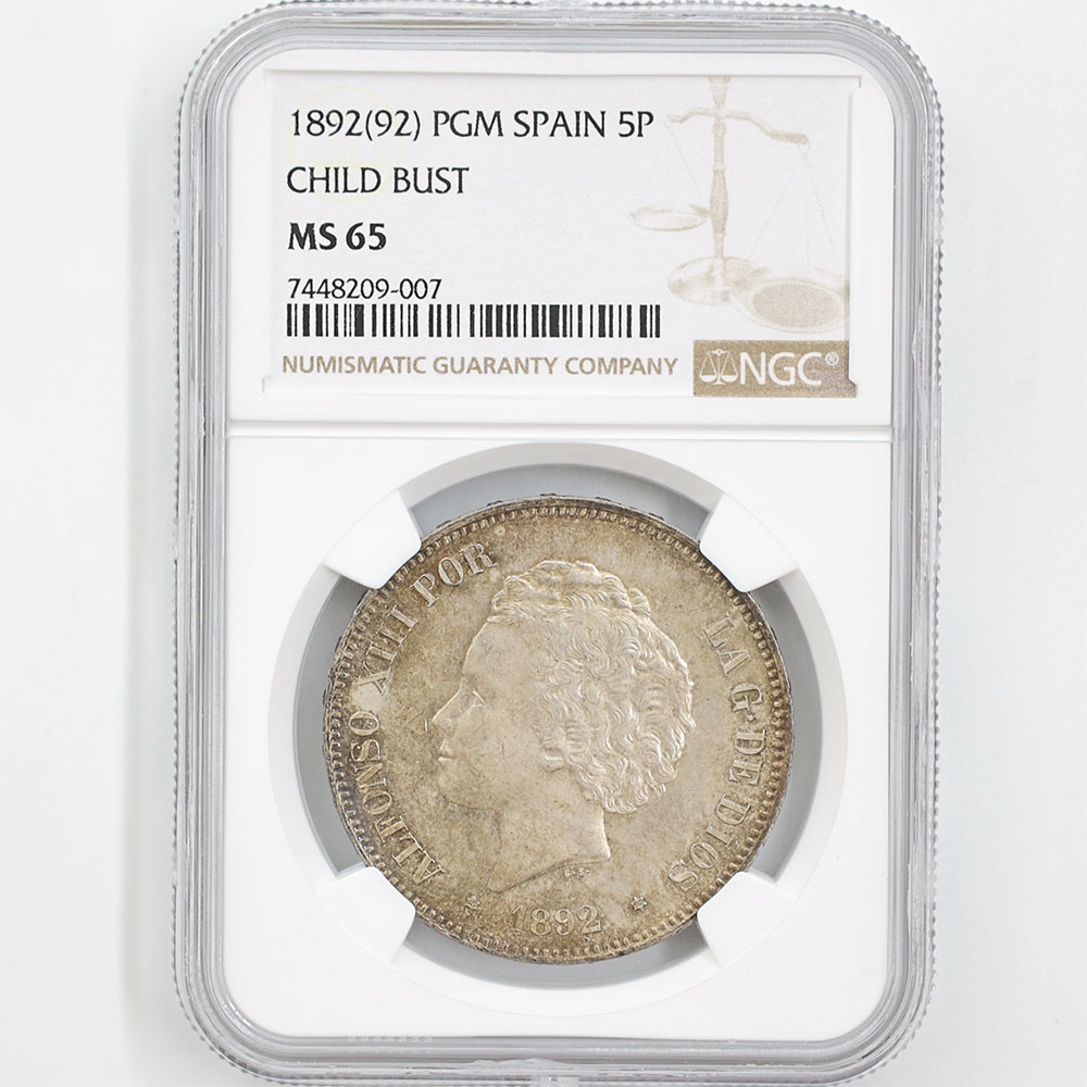 1892(92) ���ڥ��� ����ե���13�� 5�ڥ��� ��� NGC MS 65 ��ǹ���� ̤���ѡ�����̤������