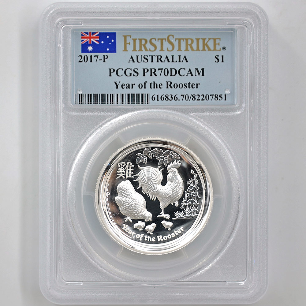 2017 ȥꥢ ϥ꡼ ǯܿ 1ɥ 1 ץ롼 PCGS PR 70 DCAM FS  ǹ ̤