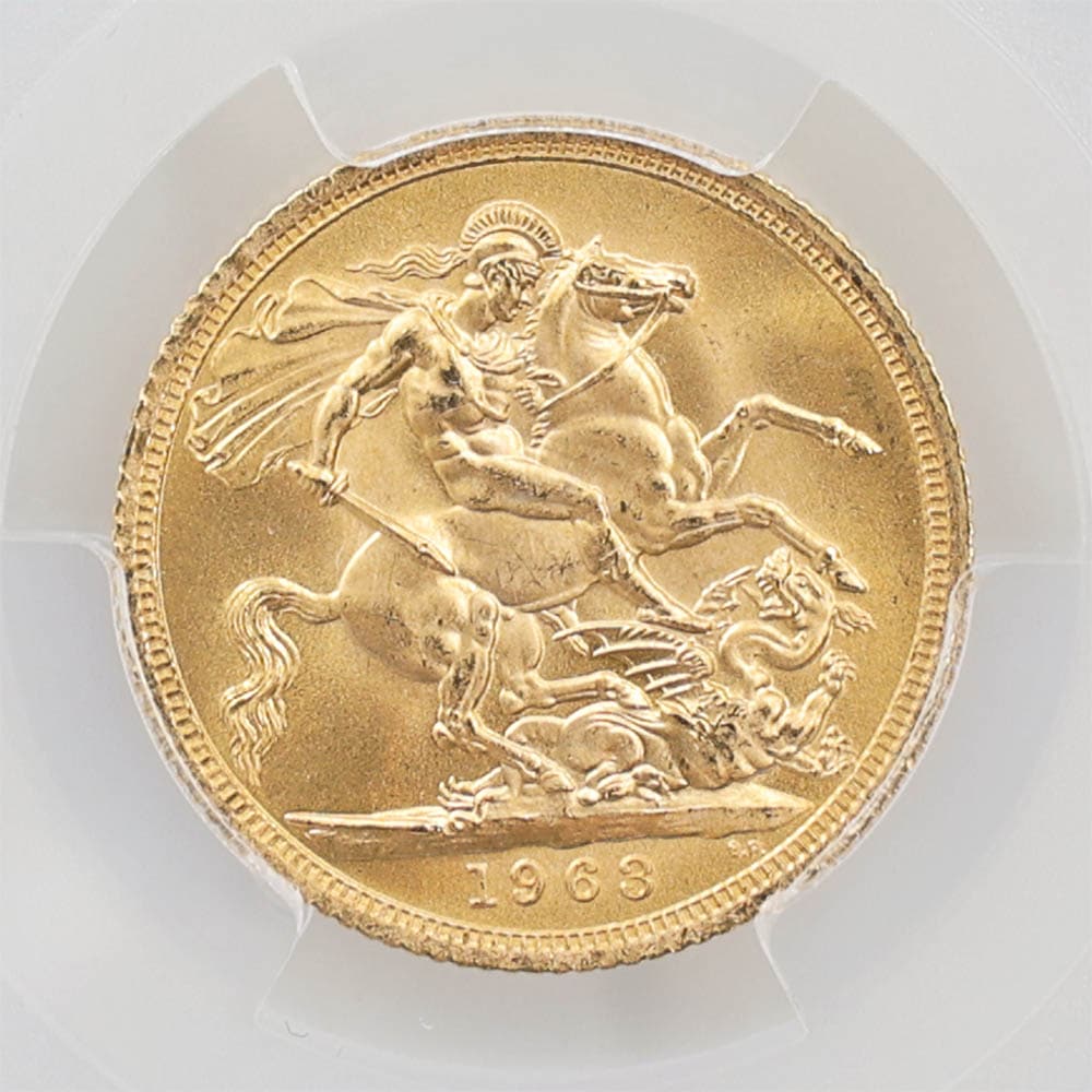 �������� 1963 �ѹ� ���ꥶ�٥�2�� ���֥�� 1�ݥ�ɡ�1���֥��˶�� ̤���� PCGS MS 65 ̤���ѡ�����̤������ �����硼��ε�༣ �ڥݥ���ȡ������ݥ������оݳ���
