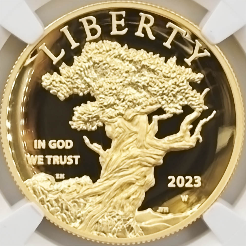 2023 ����ꥫ ��Хƥ� �ϥ���꡼�� 100�ɥ� ��� 1���� �ץ롼�� NGC PF 70 UC FR ������ �ǹ���� ����̤������ ��Ȣ��