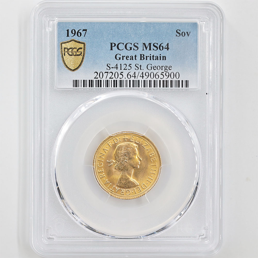 �������� 1967 �ѹ� ���ꥶ�٥�2�� ���֥�� 1�ݥ�� ��� ̤���� PCGS MS 64 ̤���ѡ�����̤������ �����硼��ε�༣ �ڥݥ���ȡ������ݥ������оݳ���