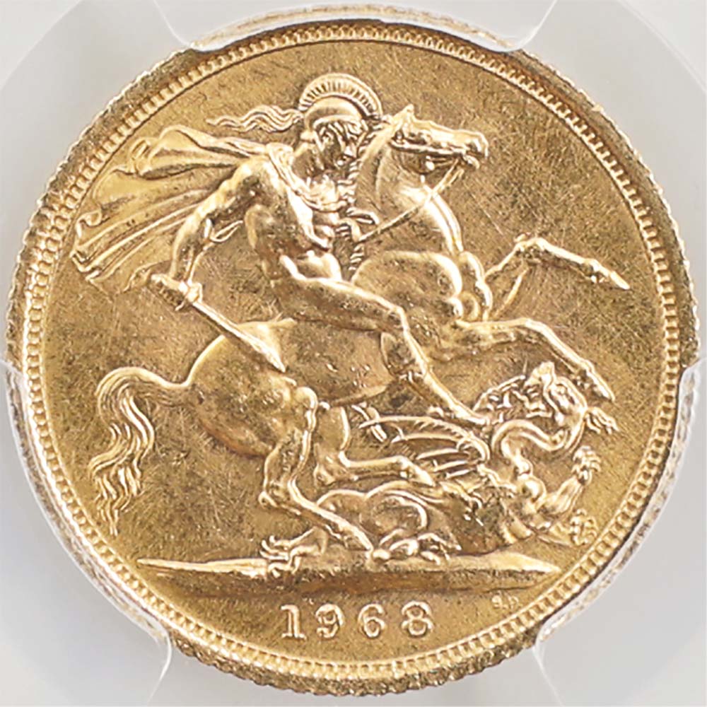 �������� 1968 �ѹ� ���ꥶ�٥�2�� ���֥�� 1�ݥ�� ��� ̤���� PCGS MS 64 ̤���ѡ�����̤������ �����硼��ε�༣ �ڥݥ���ȡ������ݥ������оݳ���