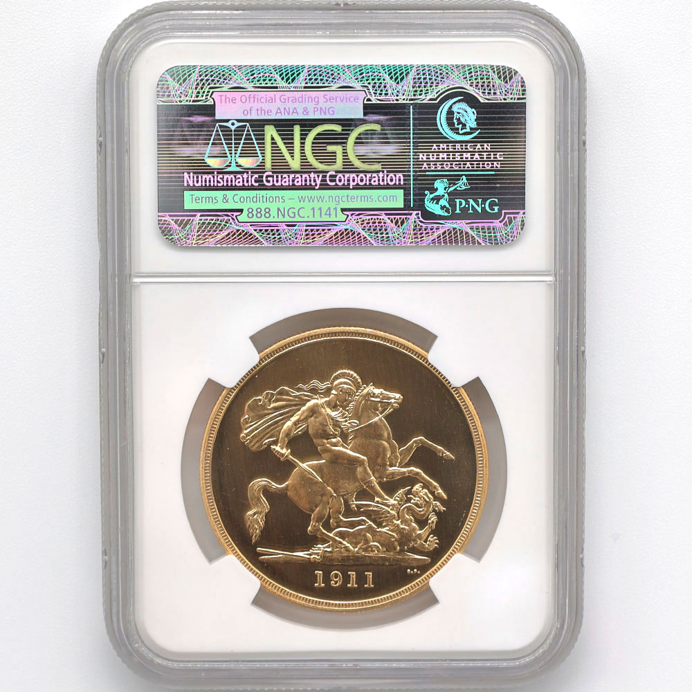 1911 �ѹ� ���硼��5�� ���֥�� 5�ݥ�ɡ�5���֥��˶�� �ץ롼�� NGC PF 66 CAMEO ����̤������ �����ꥹ ���