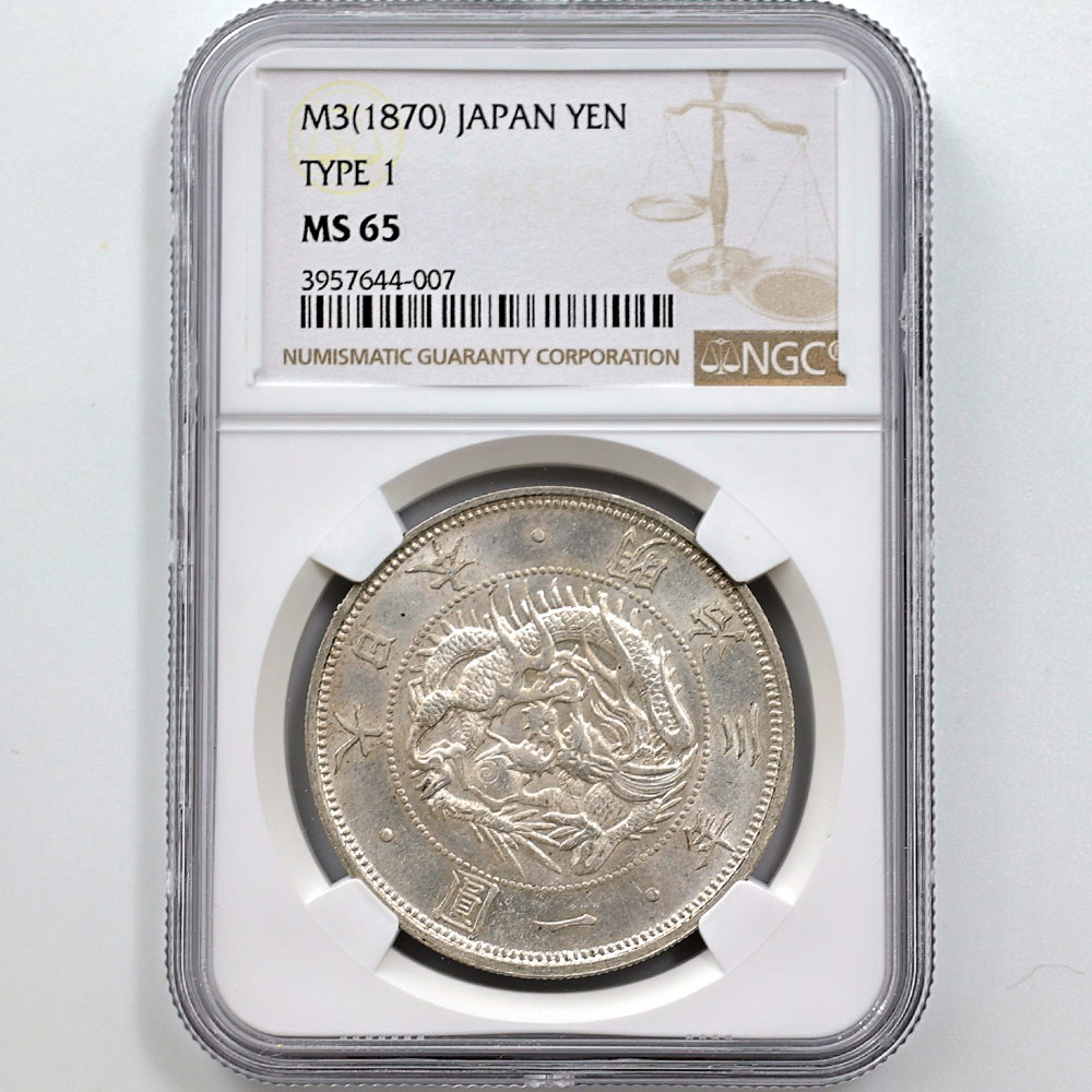 1870 ���� ����3ǯ 1�߶�� ������ 1 ͭ�� NGC MS 65 ̤���ѡ�����̤������ ��1�߶�� ������